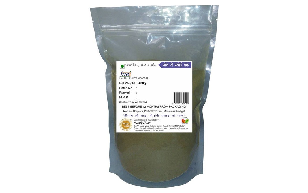 Thirsty Fresh Green Chilli Powder    Pack  450 grams